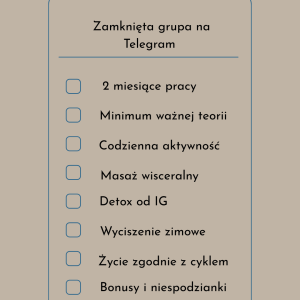 Grupa: Wracam do siebie, poprzez ciało